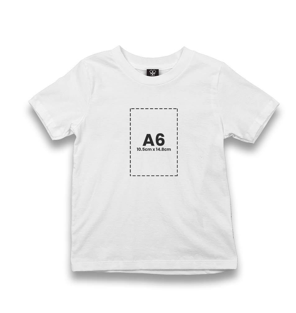 Personalized White Kids T-shirt - Single Sided 