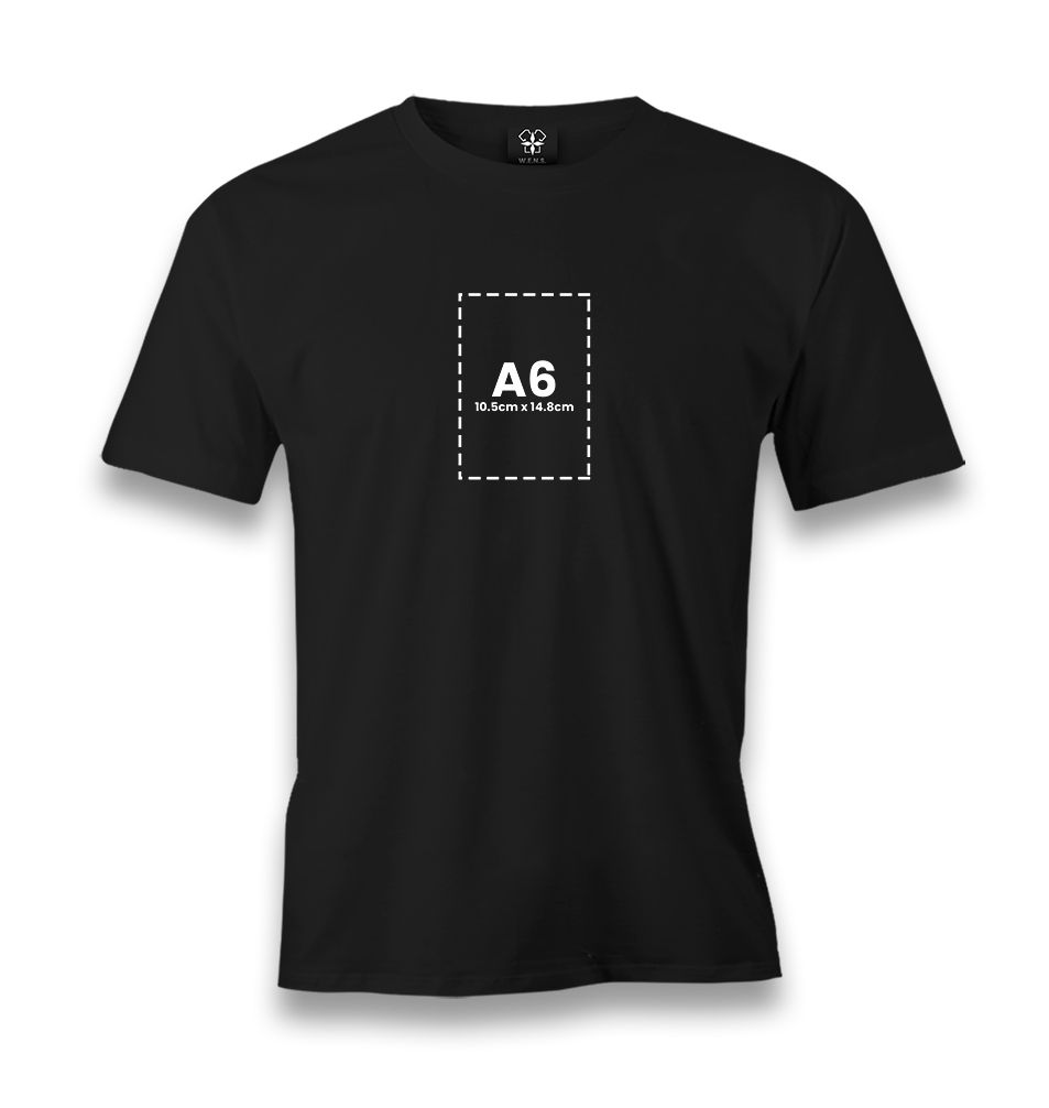 Personalized Black Men's T-Shirt - Single Sided 