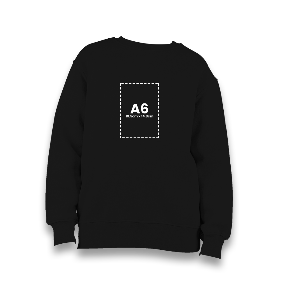 Personalized Black Kids Sweatshirt - Single Sided 