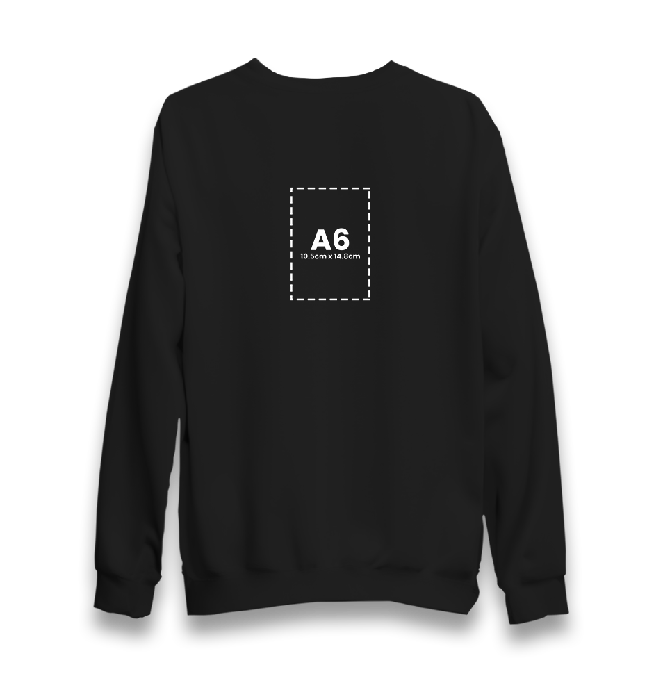 Personalized Unisex Black Sweatshirt - Single Sided 