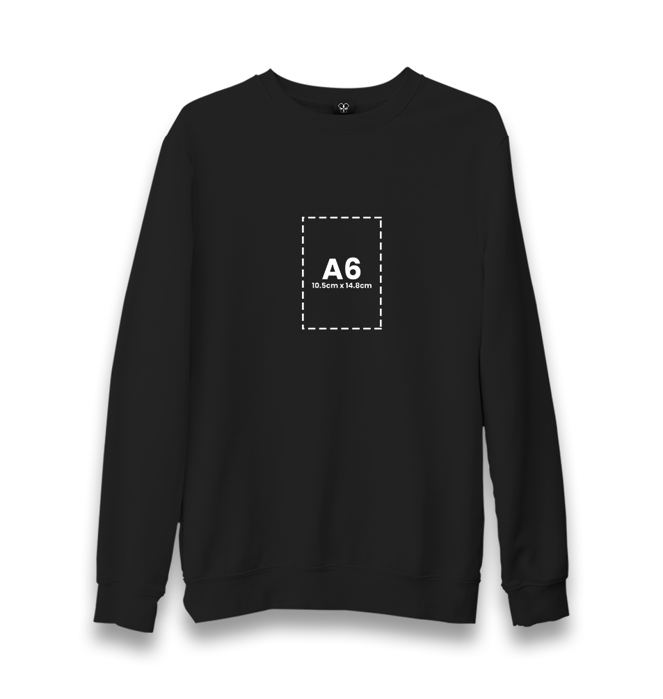 Personalized Unisex Black Sweatshirt - Single Sided 