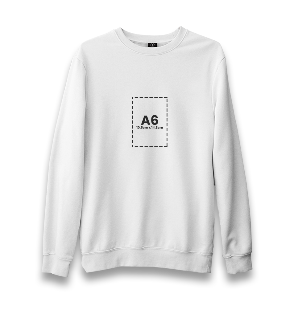 Personalized Unisex White Sweatshirt - Single Sided 