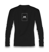 Personalized Unisex Black Thin Long Sleeve - Single Sided 