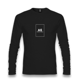 Personalized Unisex Black Thin Long Sleeve - Single Sided 