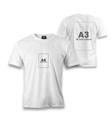 Personalized White Men's T-Shirt - Front Back 