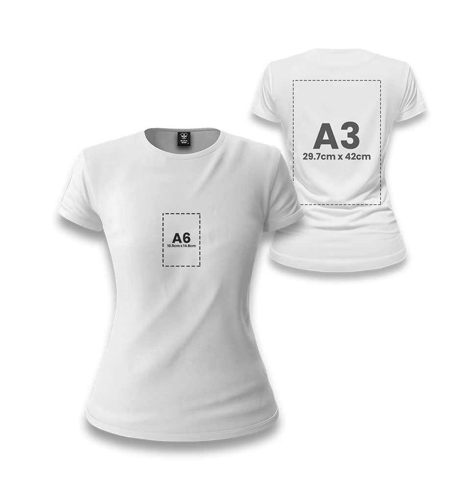 Personalized White Women's T-Shirt - Front Back 