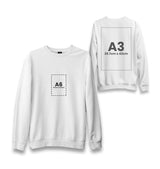 Personalized Unisex White Sweatshirt - Front Back 