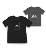 Personalized Black Kids T-shirt - Front Back 