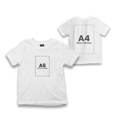 Personalized White Kids T-shirt - Front Back 