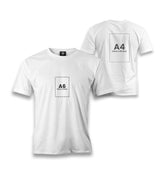 Personalized White Men's T-Shirt - Front Back 