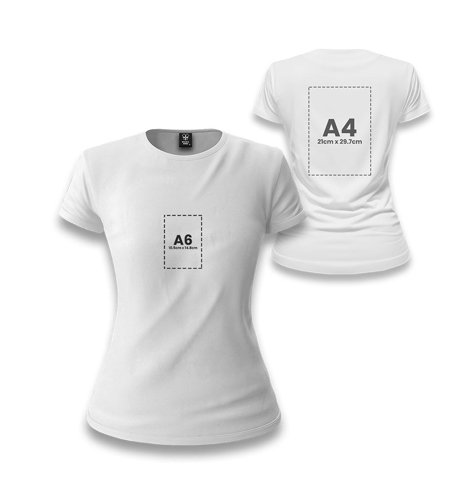 Personalized White Women's T-Shirt - Front Back 