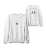 Personalized Unisex White Sweatshirt - Front Back 