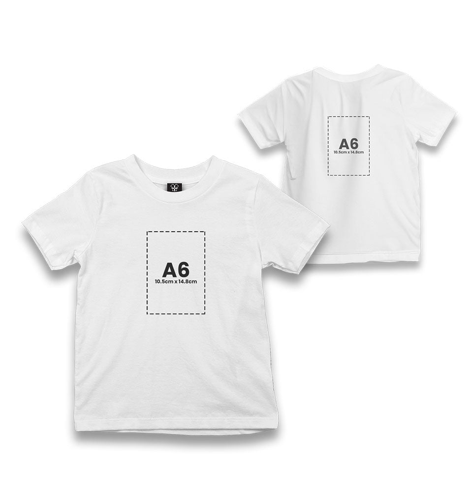 Personalized White Kids T-shirt - Front Back 