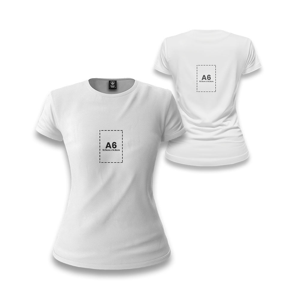 Personalized White Women's T-Shirt - Front Back 