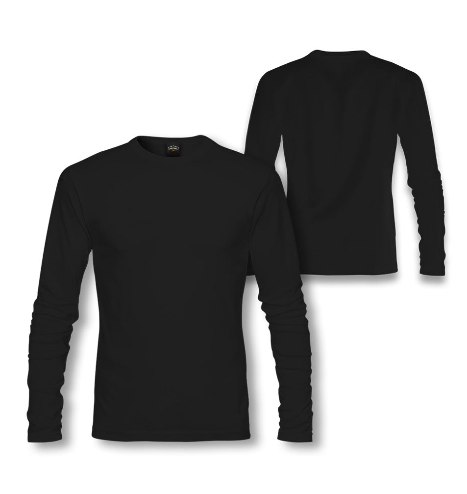 Personalized Unisex Black Thin Long Sleeve - Front Back 