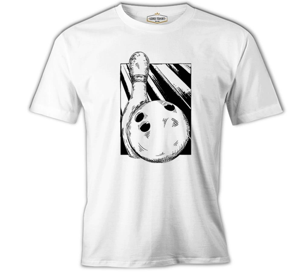 A Bowling Pin and Ball White Men's Tshirt 