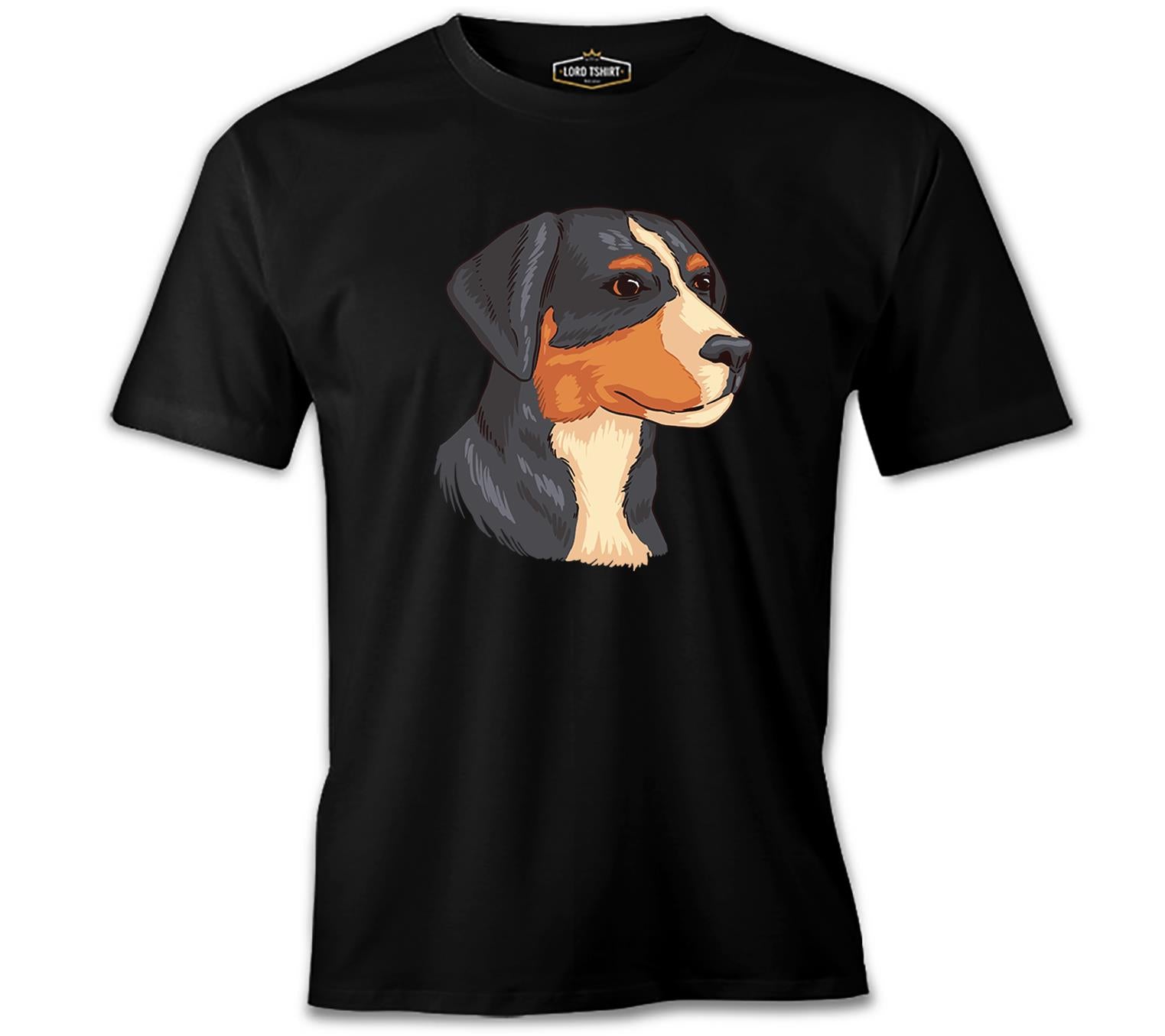 A Cute Dog Illustration Black Men's Tshirt