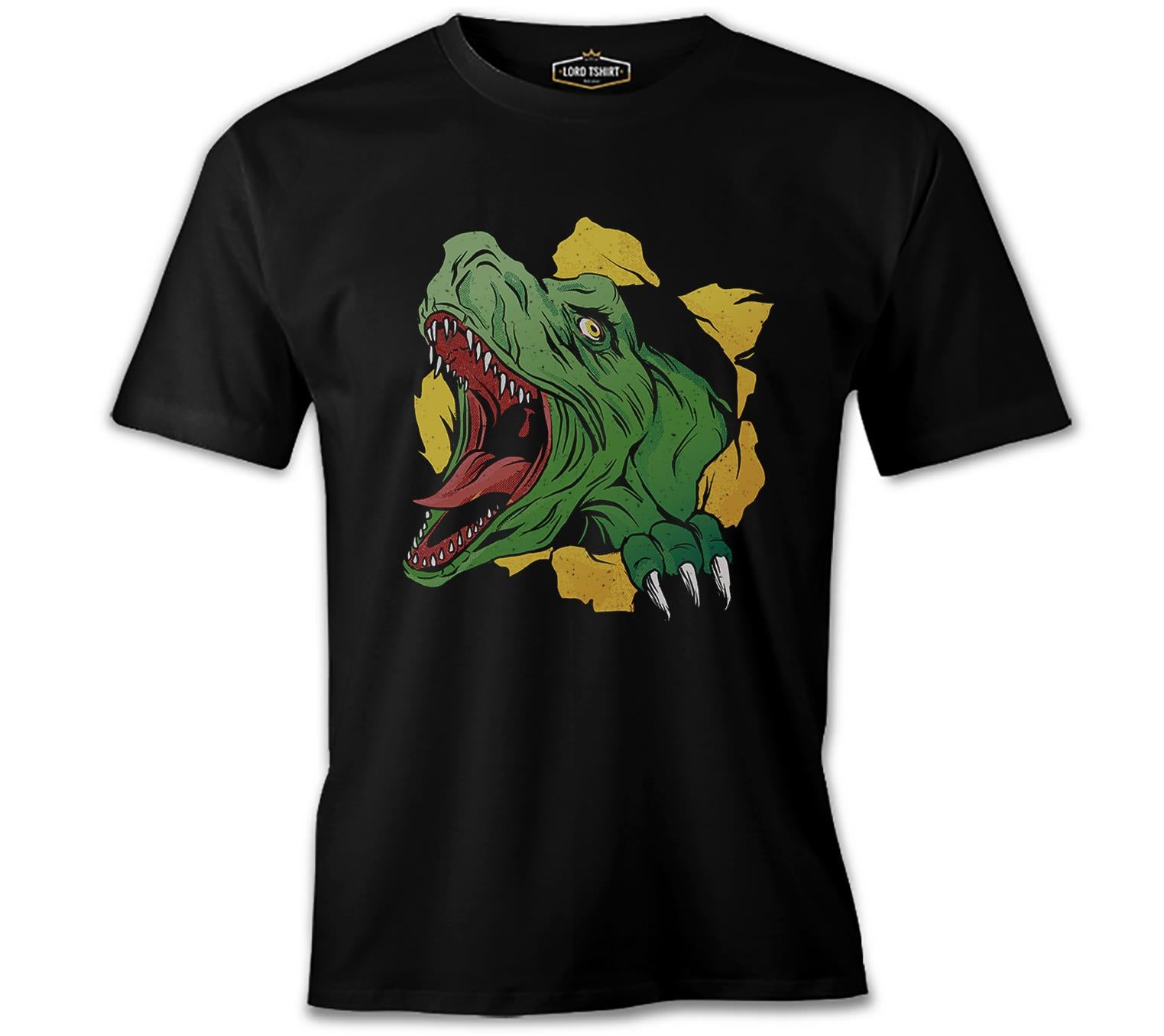 A Dinosaur Tearing Up the Tshirt Black Men's Tshirt