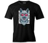 A Dog with Red Sunglasses Black Men's Tshirt