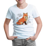 A Fox Sketch with Handwritten Notes White Kids Tshirt