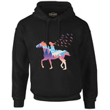 A Girl Free as Horses and Birds Black Men's Zipperless Hoodie