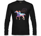 A Girl Free as Horses and Birds Black Men's Sweatshirt