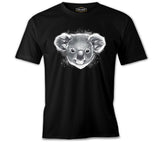 A Koala Bear Head Illustration Black Men's Tshirt