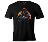 A Monkey with a Hat and a Chain Black Men's Tshirt 