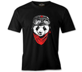 A Panda with a Bamboo in the Mouth Black Men's Tshirt