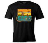 A Racing Bike in Retro Style Black Men's Tshirt