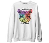 A Rhino with Unicorns Quote White Men's Thick Sweatshirt