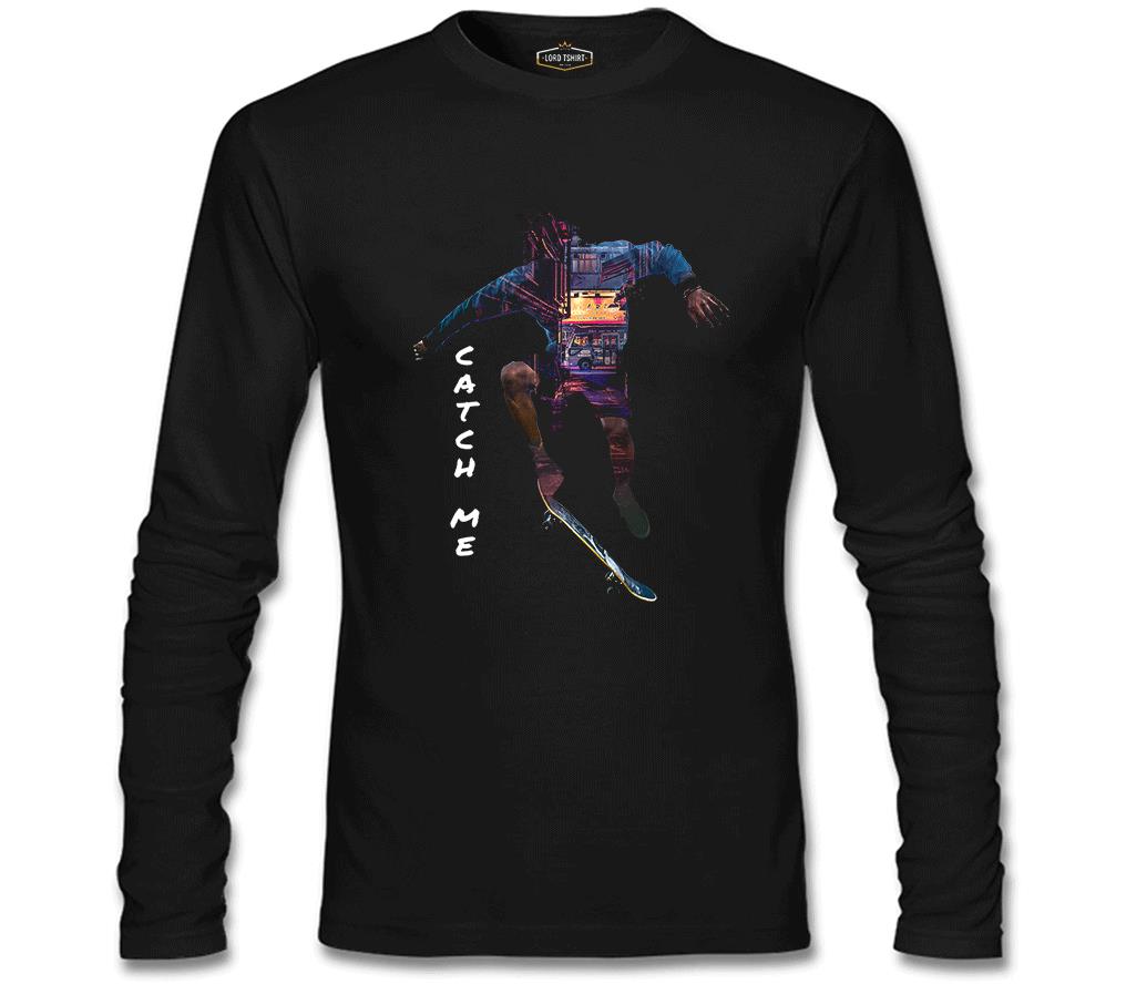 A skater in a City Black Men's Sweatshirt