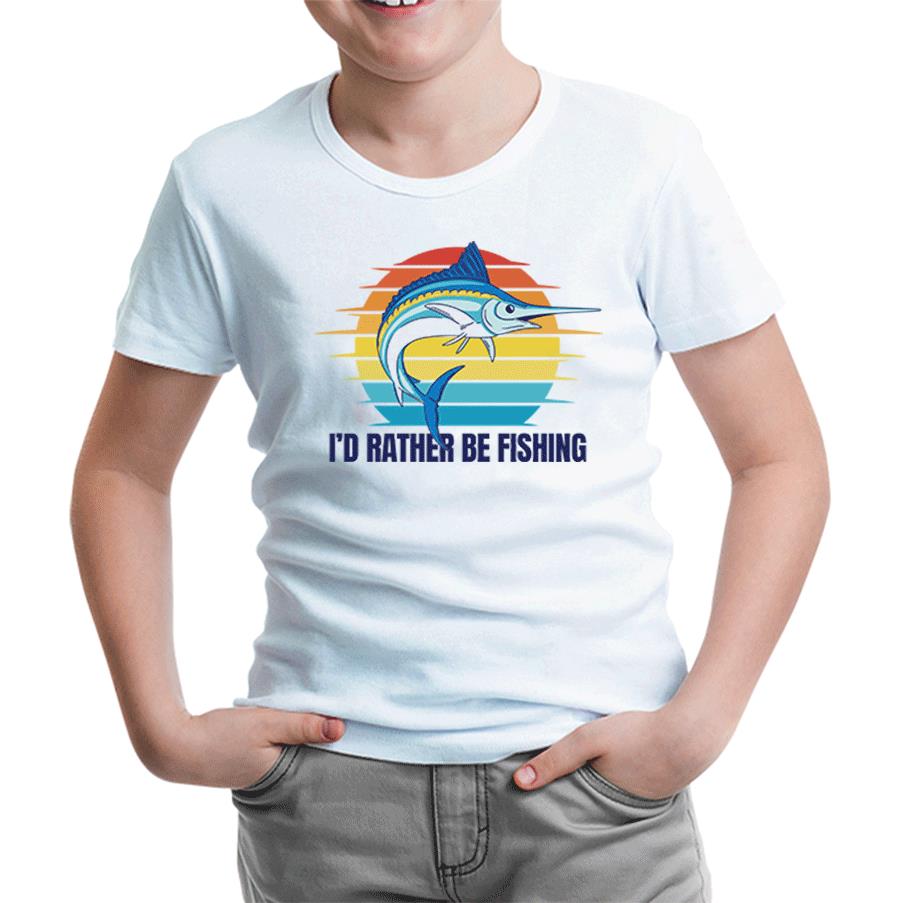 A Swordfish with a I'd Rather Quote White Kids Tshirt