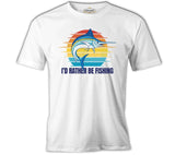A Swordfish with a I'd Rather Quote Beyaz Erkek Tshirt