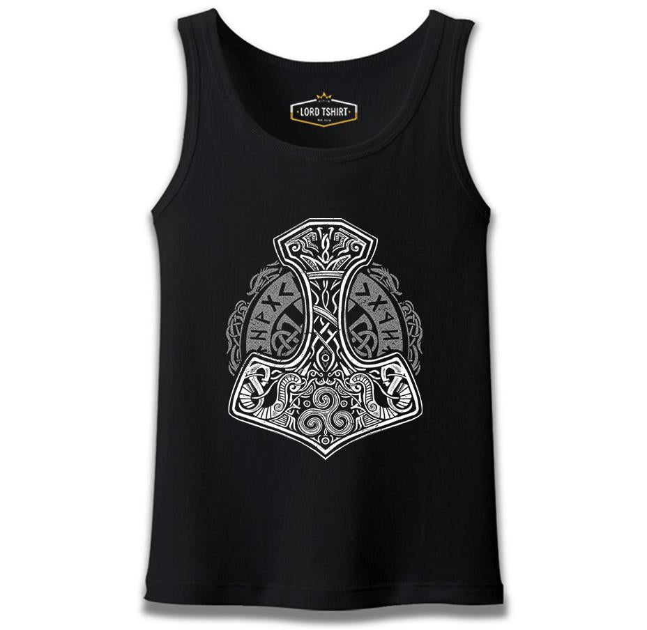 A Viking Hammer in Tribal Style Black Male Athlete
