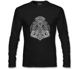 A Viking Hammer in Tribal Style Black Men's Sweatshirt