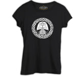 A Viking Longship in a Celtic Knot Black Women's Tshirt