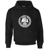 A Viking Longship in a Celtic Knot Black Men's Zipperless Hoodie