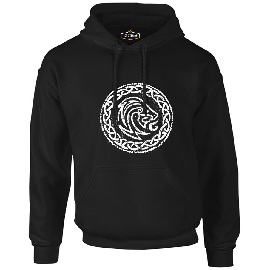 A Viking Sybol Knot Black Men's Zipperless Hoodie