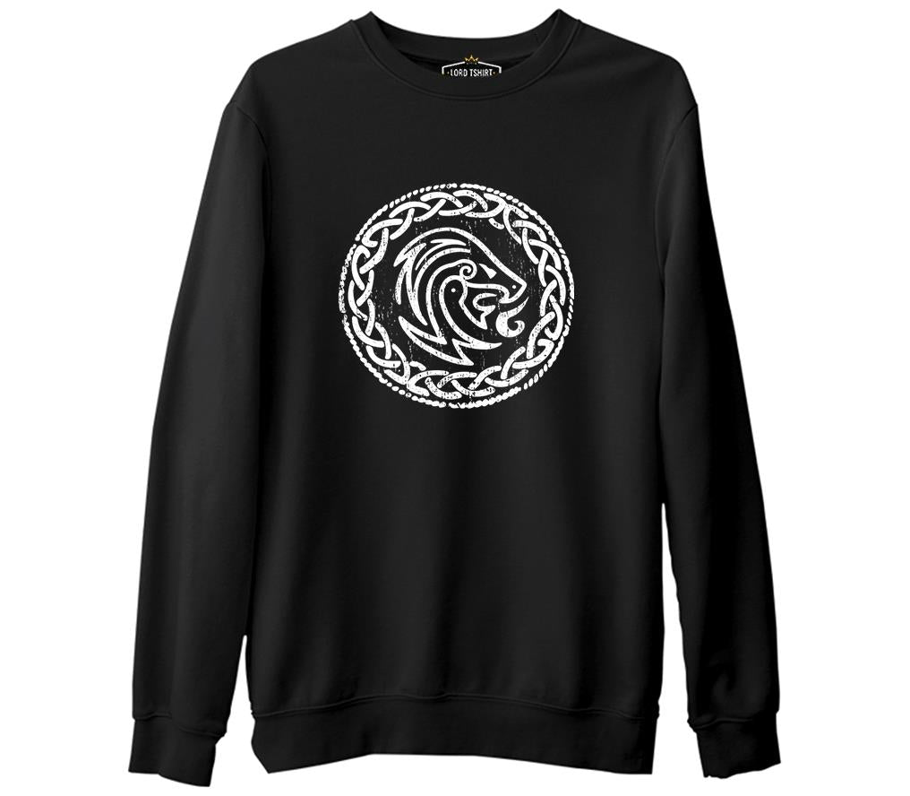 A Viking Sybol Knot Black Men's Thick Sweatshirt
