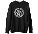 A Viking Sybol Knot Black Men's Thick Sweatshirt