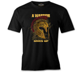 A Warrior Never Gives Up Spartans Helmet Black Men's Tshirt