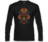 Abstract Colorful Tattoo Black Men's Sweatshirt