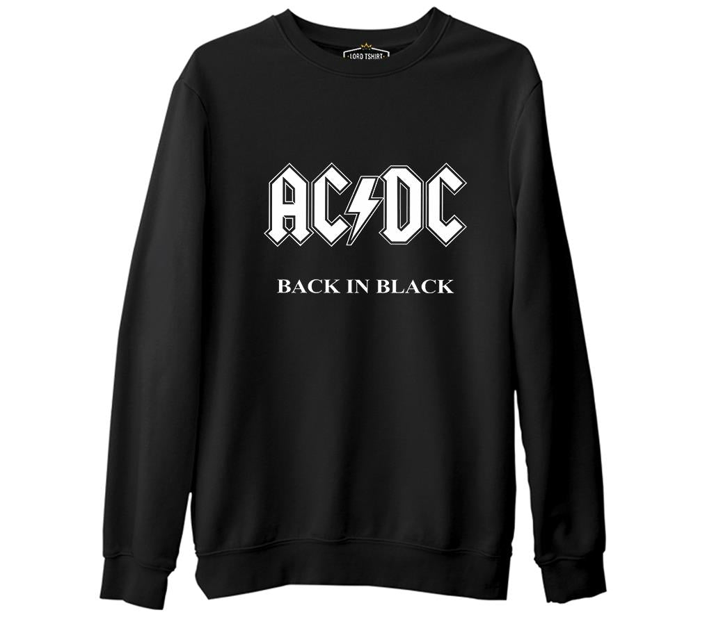 AC DC - Back in Black 2 Black Men's Thick Sweatshirt
