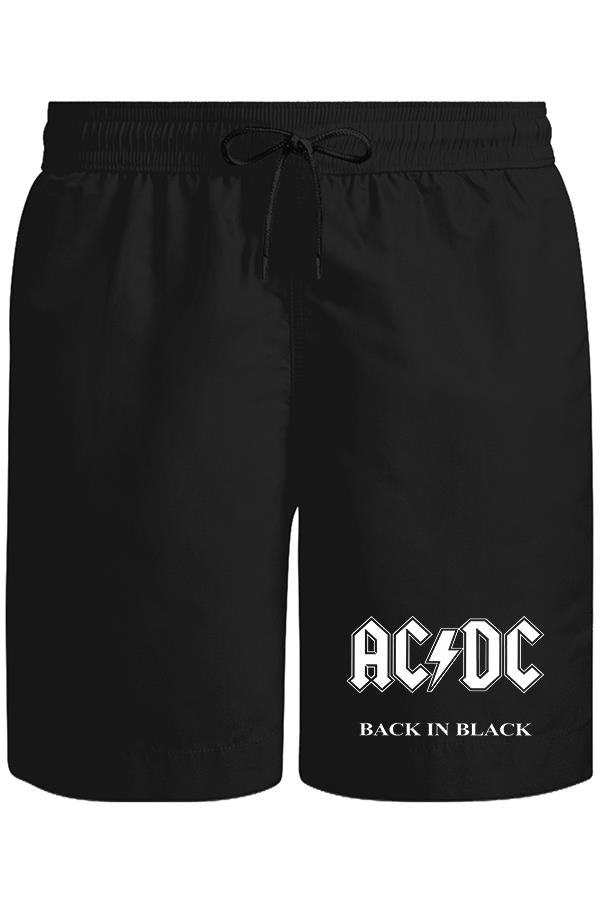 AC DC - Back in Black II Unisex Black Shorts 