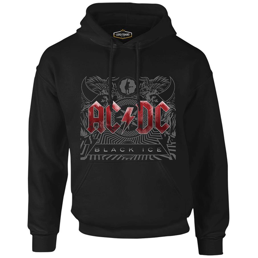 AC DC - Black Ice Black Men's Zipperless Hoodie