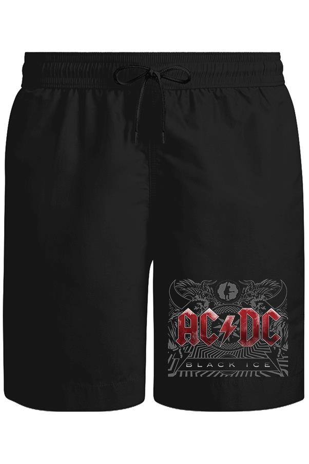 AC DC - Black Ice Unisex Black Shorts 
