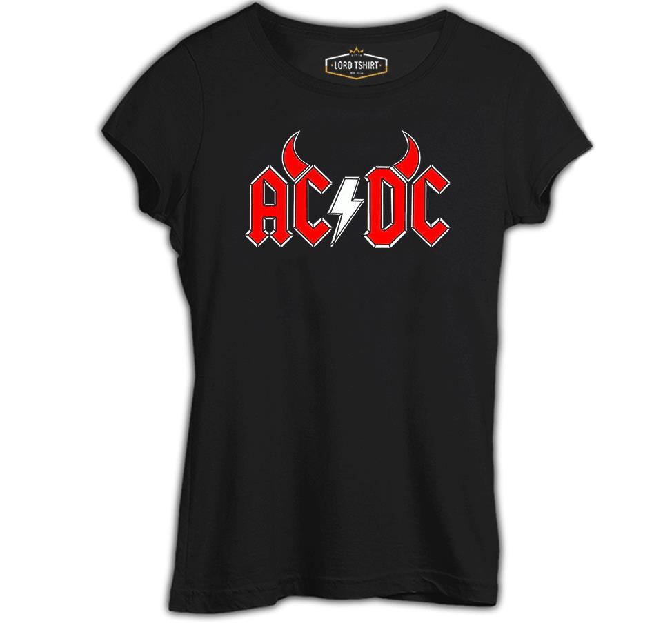 AC DC - Demon Fire Logo Black Women's Tshirt