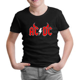 AC DC - Demon Fire Logo Black Kids Tshirt