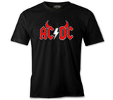 AC DC - Demon Fire Logo Black Men's Tshirt